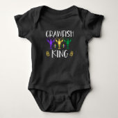 Mardi Gras Crawfish King Niedlich Baby Strampler (Vorderseite)