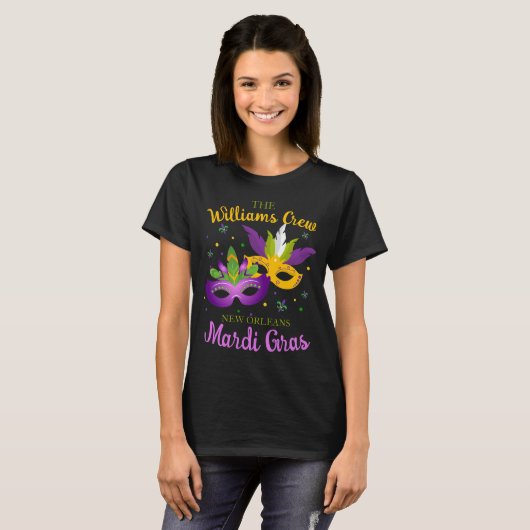 Mardi Gras Crew Custom Matching T - Shirt (Vorne ganz)