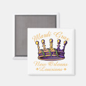 Mardi Gras Crown Magnet (Vorderseite/Rückseite)
