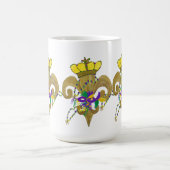 Mardi Gras Crowned fleur de lis Kaffeetasse (Mittel)