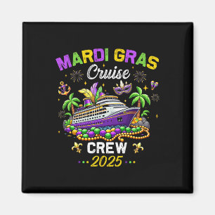 Mardi Gras Cruise 2025 Vintage Familienmatte Tri Magnet