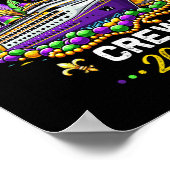 Mardi Gras Cruise 2025 Vintage Familienmatte Tri Poster (Ecke)