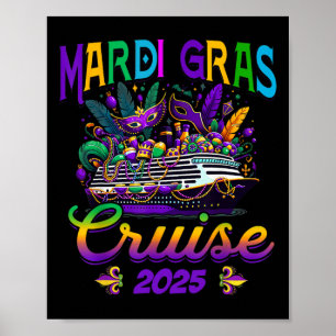 Mardi Gras Cruise Crew 2025 FamilienMatching Trip Poster