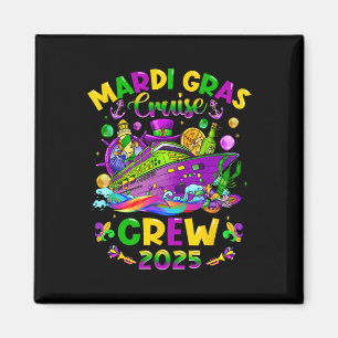 Mardi Gras Cruise Crew 2025 Matching Vacati Magnet