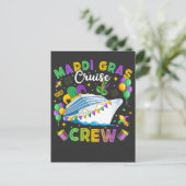 Mardi Gras Cruise Crew Matching Postkarte (Stehend Vorderseite)