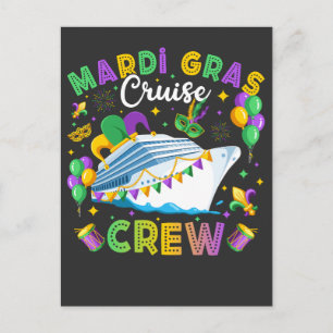 Mardi Gras Cruise Crew Matching Postkarte