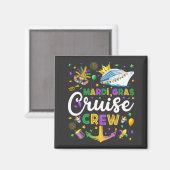 Mardi Gras Cruise Crew Matching Square Magnet (Vorderseite/Rückseite)
