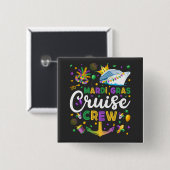 Mardi Gras Cruise Crew Rund um den Platz Button (Vorne & Hinten)