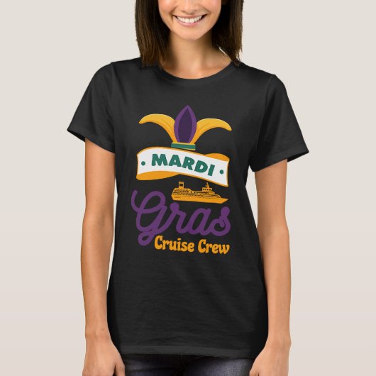 Mardi Gras Cruise Crew Ship Squad Festival Costume T-Shirt (Vorderseite)