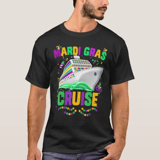 Mardi Gras Cruise Cruising Mask Cruise Ship Party T-Shirt (Vorderseite)