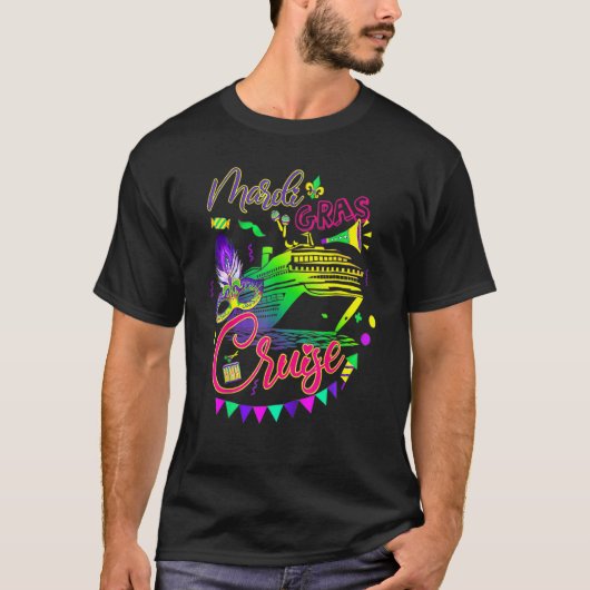 Mardi Gras Cruise Cruising Mask Cruise Ship Party  T-Shirt (Vorderseite)