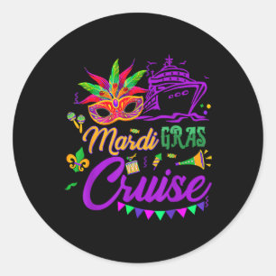 Mardi Gras Cruise Mardi Gras Schifffahrt Party Cos Runder Aufkleber