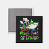 Mardi Gras Cruise Mask Party Magnet (Vorderseite/Rückseite)