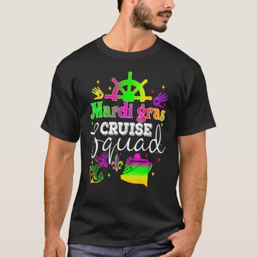 Mardi Gras Cruise Mask Party T-Shirt (Vorderseite)