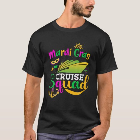 Mardi Gras Cruise Mask Party T-Shirt (Vorderseite)