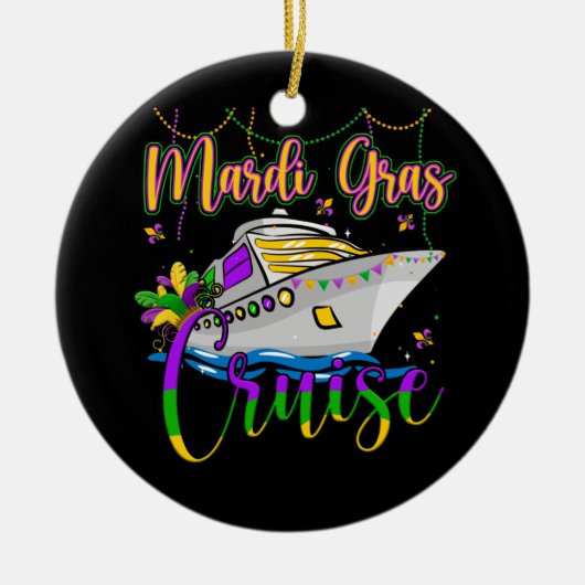Mardi Gras Cruise Matching Family Karneval Party Keramik Ornament (Vorne)