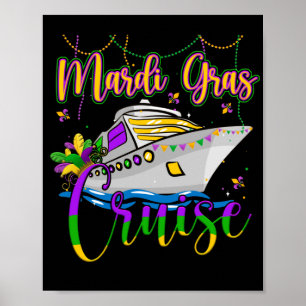 Mardi Gras Cruise Matching Family Karneval Party Poster
