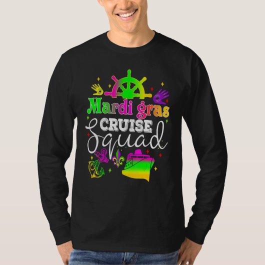 Mardi Gras Cruise Squad 2023 Matching Group_4 T-Shirt (Vorderseite)