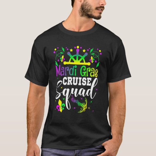Mardi Gras Cruise Squad Cruising Carnival Party T-Shirt (Vorderseite)
