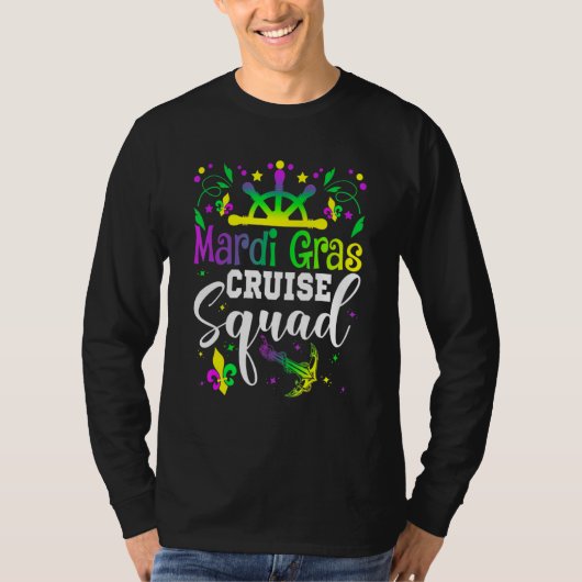 Mardi Gras Cruise Squad Cruising Carnival Party T-Shirt (Vorderseite)