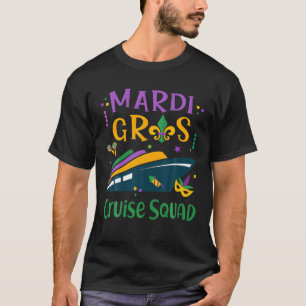 Mardi Gras Cruise Squad Cruising Vacation Ship Fun T-Shirt