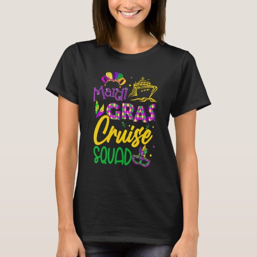 Mardi Gras Cruise Squad Matching Group Cruising Cr T-Shirt (Vorderseite)