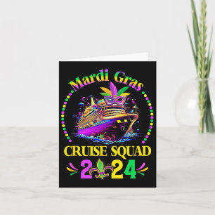 Mardi Gras Cruise Squad - Matching Group Family Karte