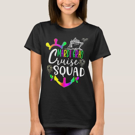 Mardi Gras Cruise Squad Matching Group Family Vaca T-Shirt (Vorderseite)