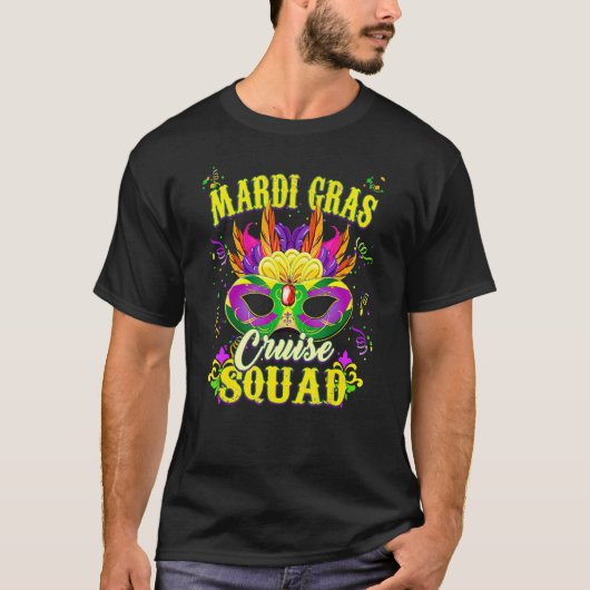 Mardi Gras Cruise Squad Matching Group Family Vaca T-Shirt (Vorderseite)