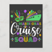 Mardi Gras Cruise Squad Matching Postkarte (Vorderseite)