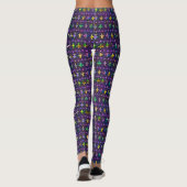 Mardi Gras Custom Leggings Yoga K Lauf Oster (Rückseite)