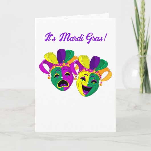Mardi Gras Custom Message Jesters Card Karte (Vorderseite)