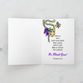 Mardi Gras Custom Message Jesters Card Karte (Innenseite)