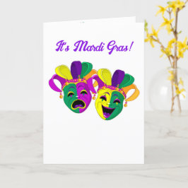 Mardi Gras Custom Message Jesters Card Karte