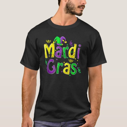 Mardi Gras Cute Carnival Fat Tuesday Funny_1 T-Shirt (Vorderseite)