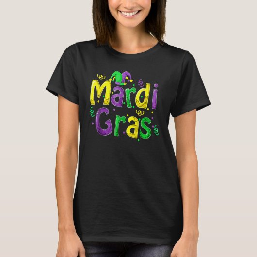 Mardi Gras Cute Carnival Fat Tuesday Funny T-Shirt (Vorderseite)