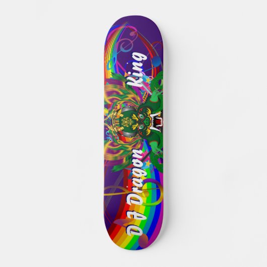 Mardi Gras D. J. Dragon King View Notizen Skateboard (Vorderseite)