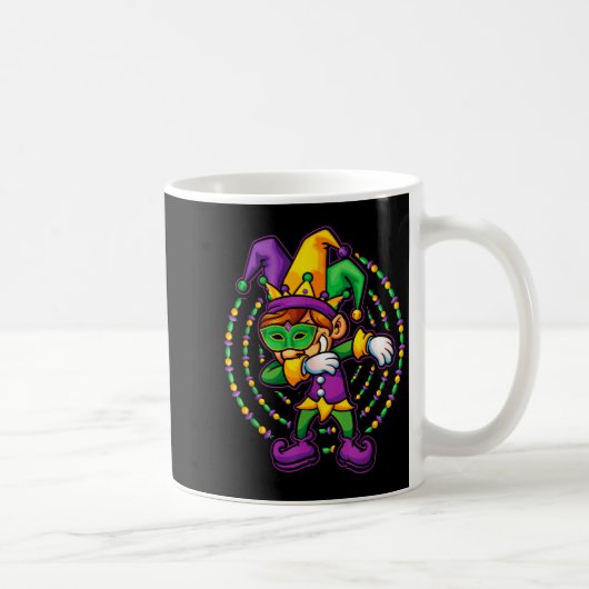 Mardi Gras Dabbing Boys Kids Gift Funny New Orlean Kaffeetasse (Rechts)