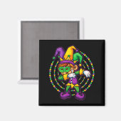 Mardi Gras Dabbing Boys Kids Gift Funny New Orlean Magnet (Vorderseite/Rückseite)