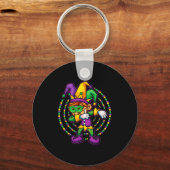 Mardi Gras Dabbing Boys Kids Gift Funny New Orlean Schlüsselanhänger (Vorderseite)
