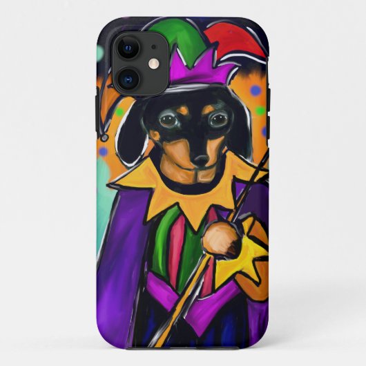 MARDI GRAS DACHSUND Case-Mate iPhone HÜLLE (Rückseite)