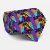 MARDI GRAS DACHSUND KRAWATTE (Gerollt)