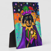 MARDI GRAS DACKEL FOTOPLATTE (Seite)