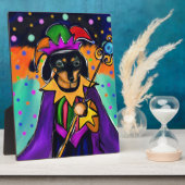 MARDI GRAS DACKEL FOTOPLATTE (Seite)