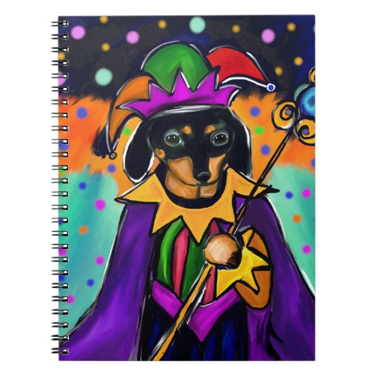 MARDI GRAS DACKEL NOTIZBLOCK (Vorderseite)