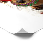 Mardi Gras Dackel Poster (Ecke)