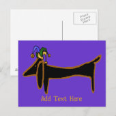 Mardi Gras Dackel t Postkarte (Vorne/Hinten)