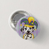 Mardi Gras Dalmatiner Button (Vorne & Hinten)
