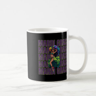 Mardi Gras Dancer Sticker Kaffeetasse