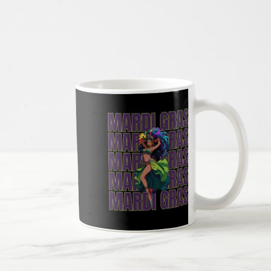Mardi Gras Dancer Sticker Kaffeetasse (Rechts)